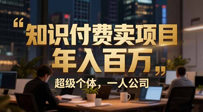 从0到年入百万：超级个体实战心得公开，个人IP×精准引流×成交系统全拆解-二当家网创资源站