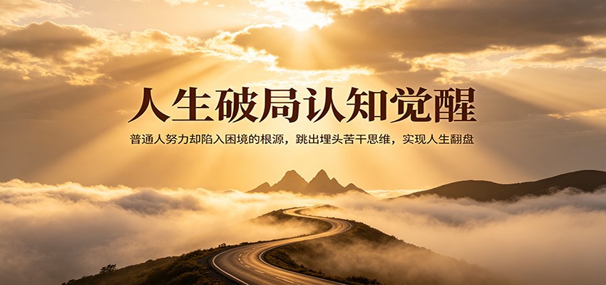 人生破局认知觉醒，普通人努力却陷入困境的根源，跳出埋头苦干思维，实现人生翻盘-二当家网创资源站