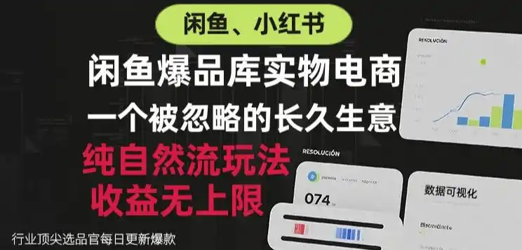 闲鱼小红书实物电商,纯自然流玩法,一个被忽略的长久生意,收益无上限【揭秘】-二当家网创资源站