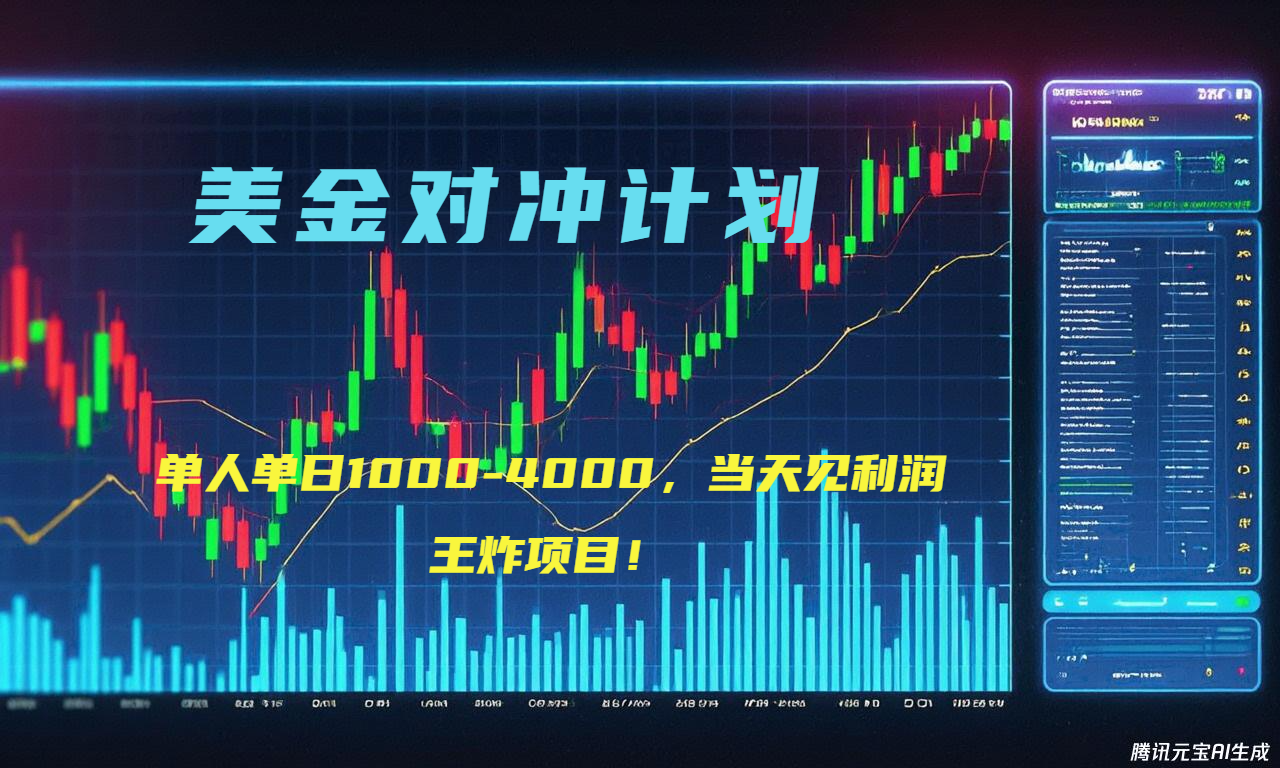 2025年最暴力项目“美金先登计划”最新最强对冲战法，每日实际收益1K-4K-二当家网创资源站