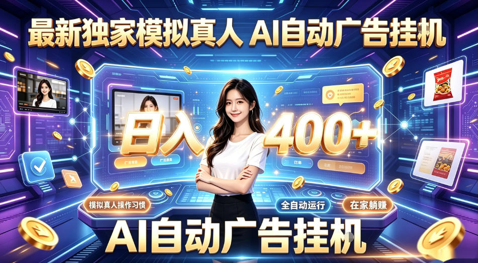 最新独家模拟真人，AI自动挂号挂G，日入400+，全程全自动运行，无需人工【揭秘】-二当家网创资源站