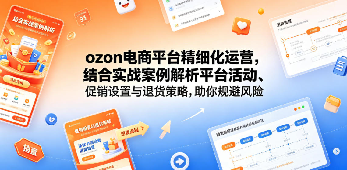 ozon电商平台精细化运营,结合实战案例解析平台活动、促销设置与退货策略,助你规避风险、提升销量-二当家网创资源站