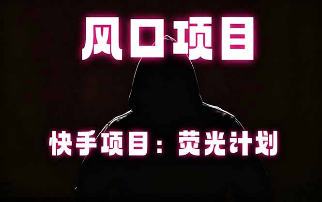 快手风口项目，荧光计划托管，长期稳定，适合批量做-二当家网创资源站