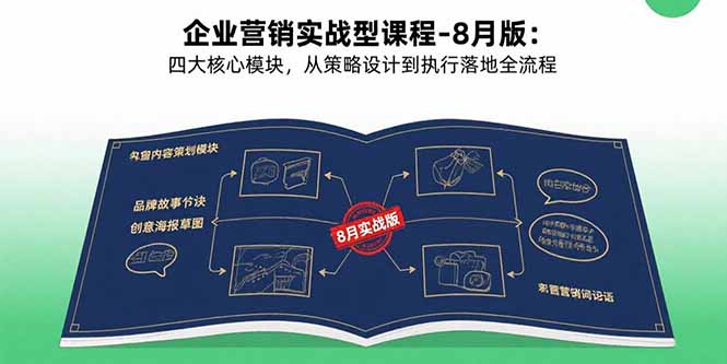 企业营销实战型课程-8月版：四大核心模块，从策略设计到执行落地全流程-二当家网创资源站