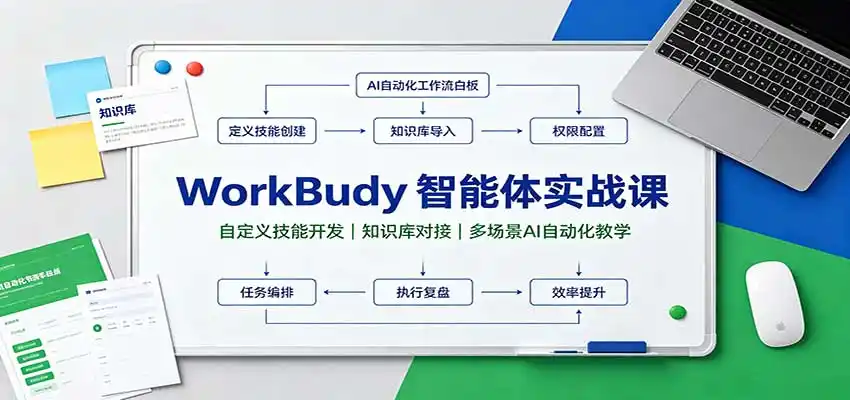 WorkBuddy智能体实战课:自定义技能开发,知识库对接,多场景AI自动化教学-二当家网创资源站