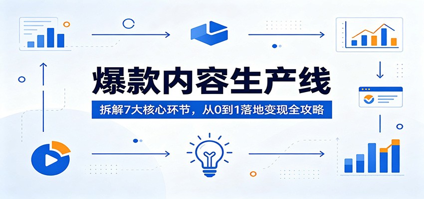 爆款内容生产线：拆解7大核心环节，从0到1落地变现全攻略-二当家网创资源站