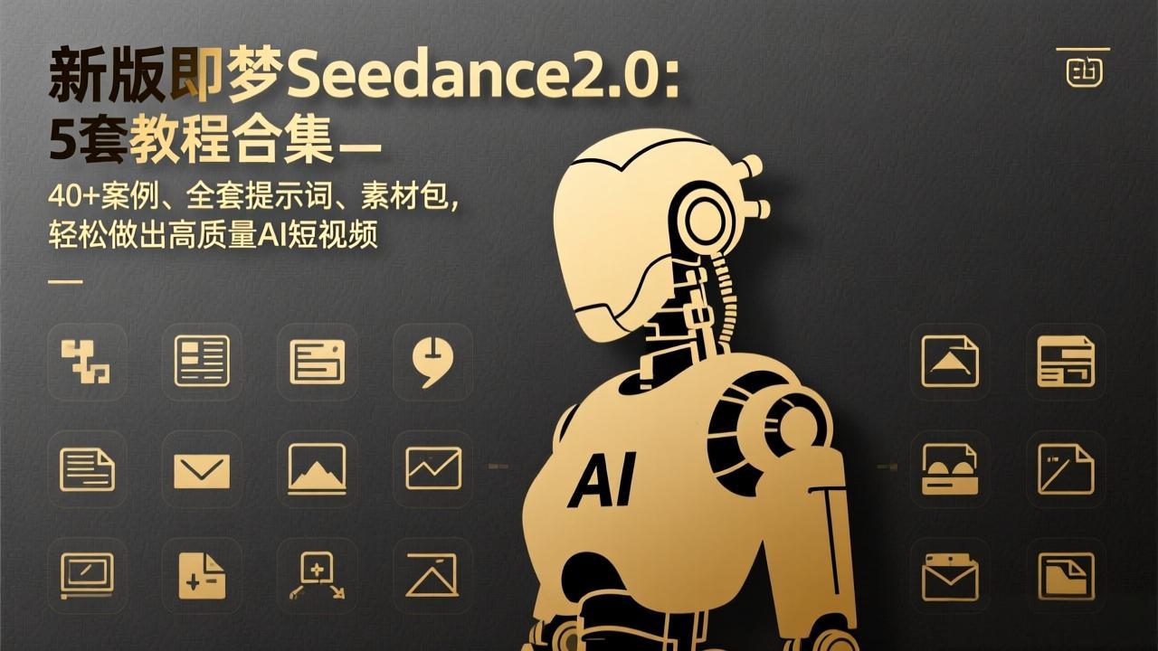 新版即梦Seedance2.0：5套教程合集，40+案例、全套提示词、素材包，轻松做出高质量AI短视频-二当家网创资源站