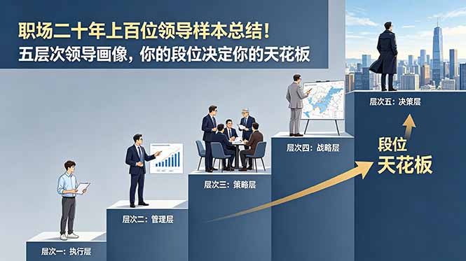 付费文章:职场二十年上百位领导样本总结!五层次领导画像,你的段位决定你的天花板-二当家网创资源站