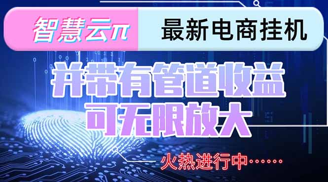 智慧云π电脑挂机单机每天收益300—500+ 并带有团队管道收益 可无限放大-二当家网创资源站