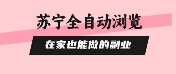 苏宁全自动浏览，在家也能做的副业，无需人工，0风控，单机日入5张+，直接矩阵开干【揭秘】-二当家网创资源站