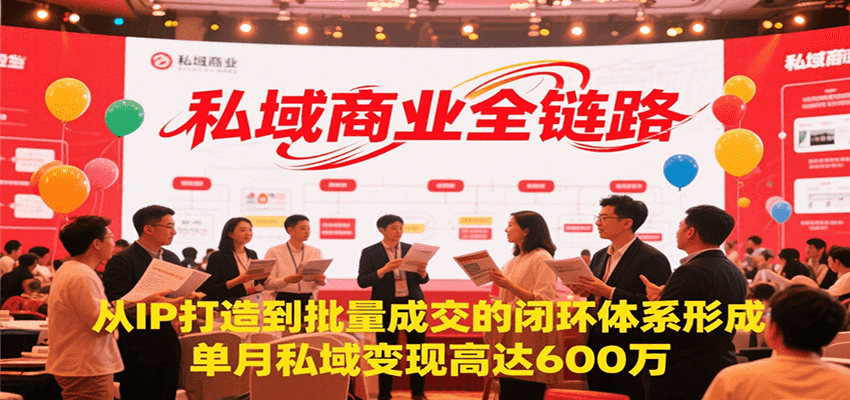 私域商业全链路，从IP打造到批量成交的闭环体系形成，单月私域变现600万-二当家网创资源站