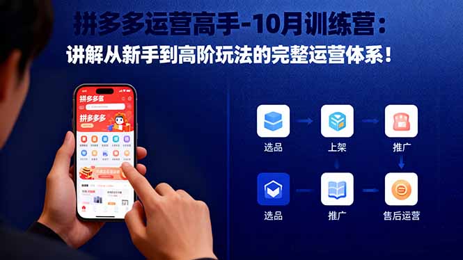 拼多多运营高手-10月训练营:讲解从新手到高阶玩法的完整运营体系!-二当家网创资源站