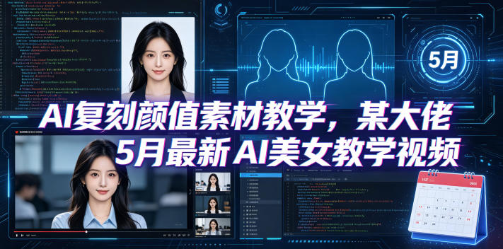 AI复刻颜值素材教学,某大佬5月最新AI美女教学视频,内含4月好物复刻教学-二当家网创资源站