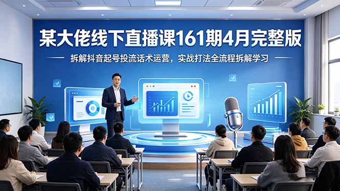 某大佬线下直播课161期4月完整版，拆解抖音起号投流话术运营，实战打法全流程拆解学习-二当家网创资源站
