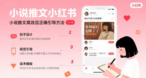 小说推文小红书高转化引导方法实操课，小说推文高效且正确引导方法-二当家网创资源站