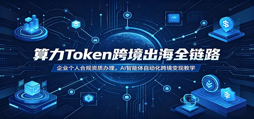 算力Token跨境出海全链路:企业个人合规资质办理,AI智能体自动化跨境变现教学-二当家网创资源站