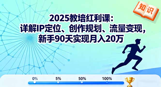 2025教培红利课：详解IP定位、创作规划、流量变现，新手90天实现月入20万-二当家网创资源站