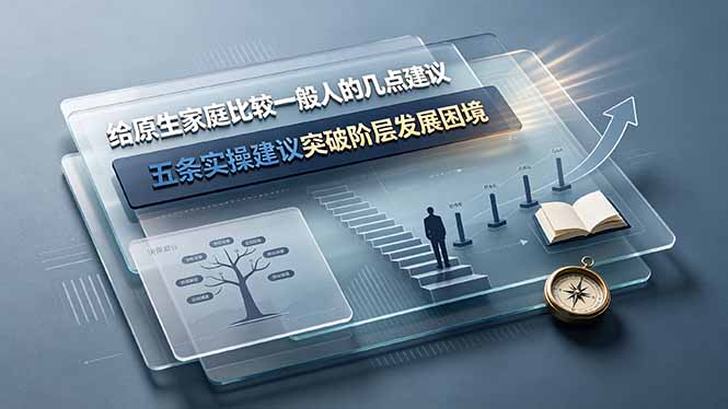 付费文章：给原生家庭比较一般人的几点建议，五条实操建议突破阶层发展困境-二当家网创资源站