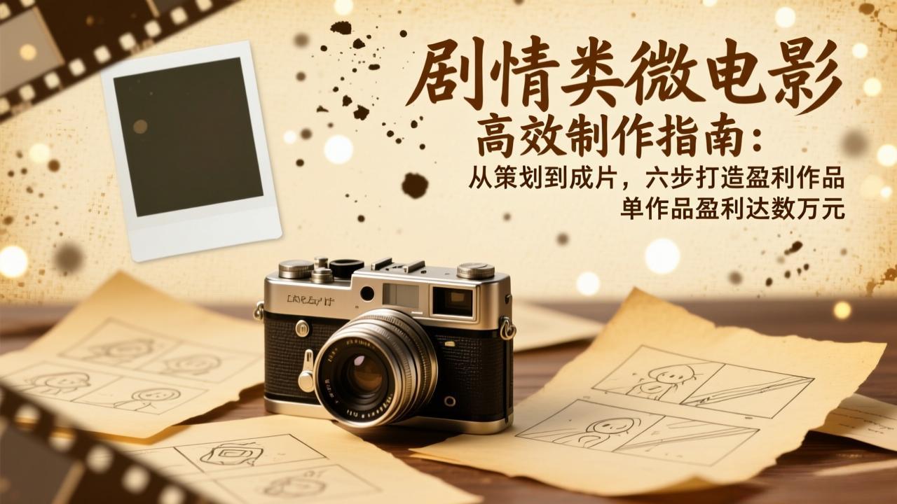 剧情类微电影高效制作指南：从策划到成片，六步打造盈利作品，单作品盈利达数万元-二当家网创资源站