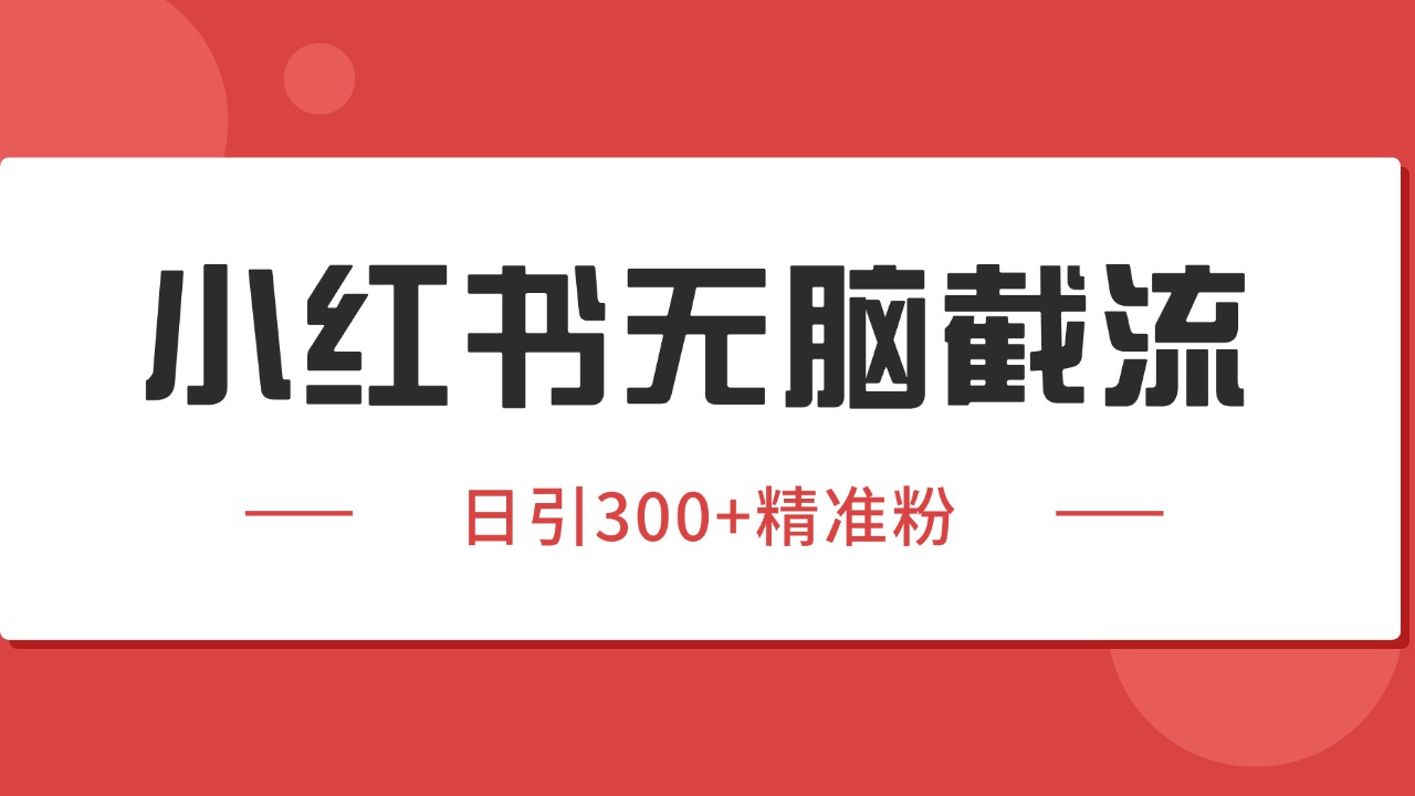 小红书截流同行客源，独家野路子获客玩法 日引200+暴力获客-二当家网创资源站