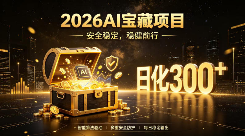 2026AI安全掘金项目,日化稳定300+,无需人为干预操作,当天见收益,操作简单【揭秘】-二当家网创资源站