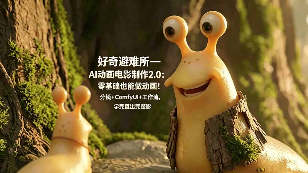 好奇避难所—AI动画电影制作2.0:零基础也能做动画!分镜+ComfyUI+工作流,学完直出完整影片-二当家网创资源站