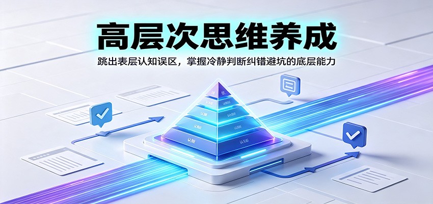 高层次思维养成：跳出表层认知误区，掌握冷静判断纠错避坑的底层能力-二当家网创资源站