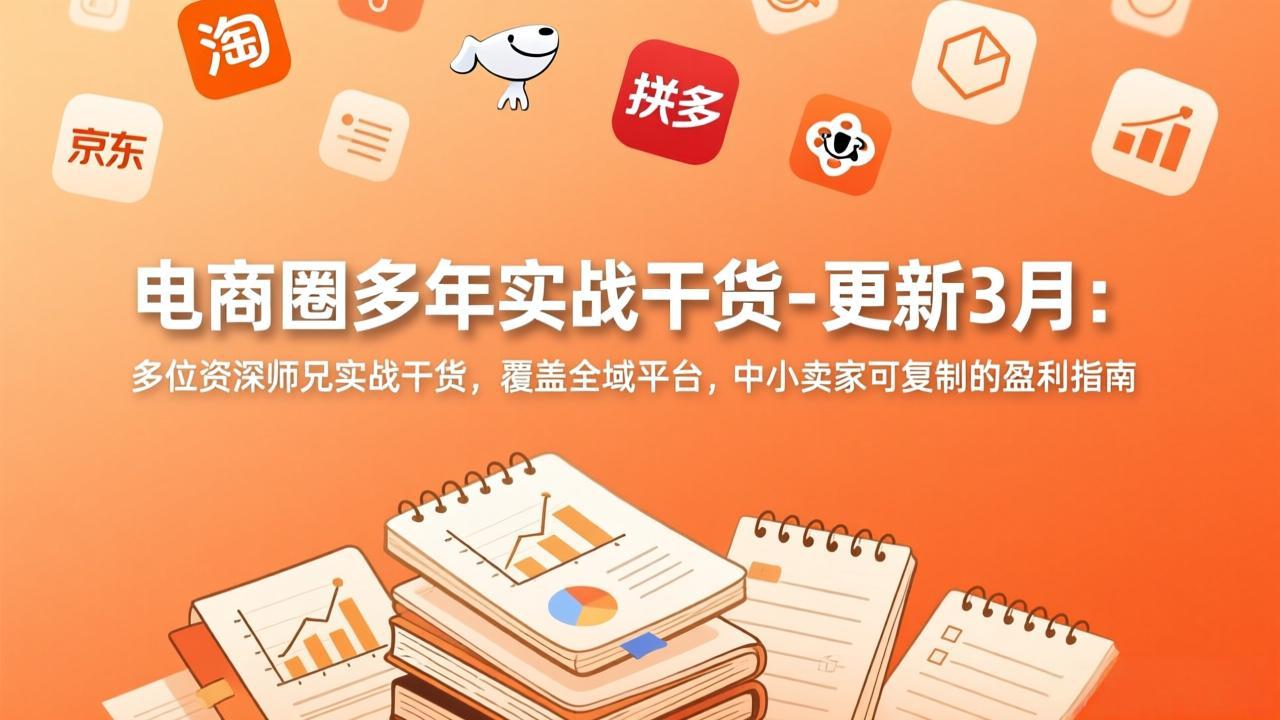 电商圈多年实战干货-更新3月：多位资深师兄实战干货，覆盖全域平台，中小卖家可复制的盈利指南-二当家网创资源站