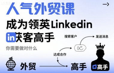 人气外贸课-成为领英Linkedin获客高手，你需要做对什么-二当家网创资源站