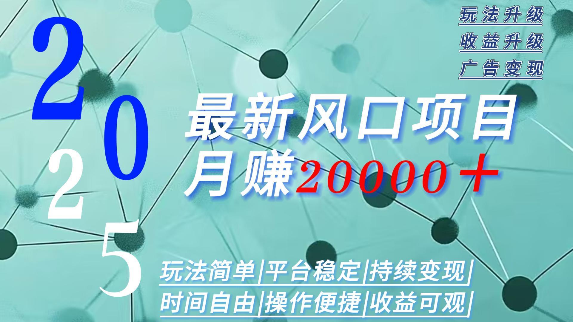 2025广告赛道新风口-月赚2W＋玩法简单，时间自由-二当家网创资源站