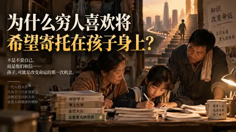 某社群精品文章:为什么穷人喜欢将希望寄托在孩子身上?-二当家网创资源站