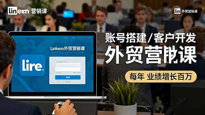 LinkedIn外贸营销课：账号搭建/客户开发/成交转化，年业绩增长百万+-二当家网创资源站