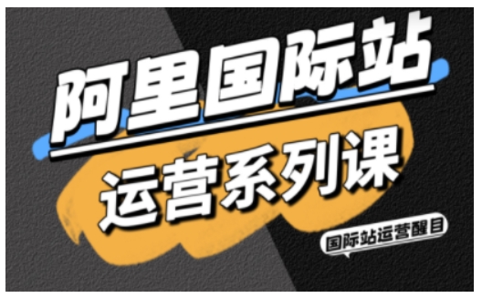 阿里国际站运营系列课，涵盖精准引流、直通车与全站推实战SOP，搭配AI效率工具包与高阶增长玩法-二当家网创资源站