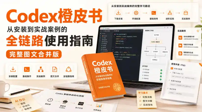 Codex橙皮书,从安装到实战案例的全链路使用指南,完整图文合并版-二当家网创资源站