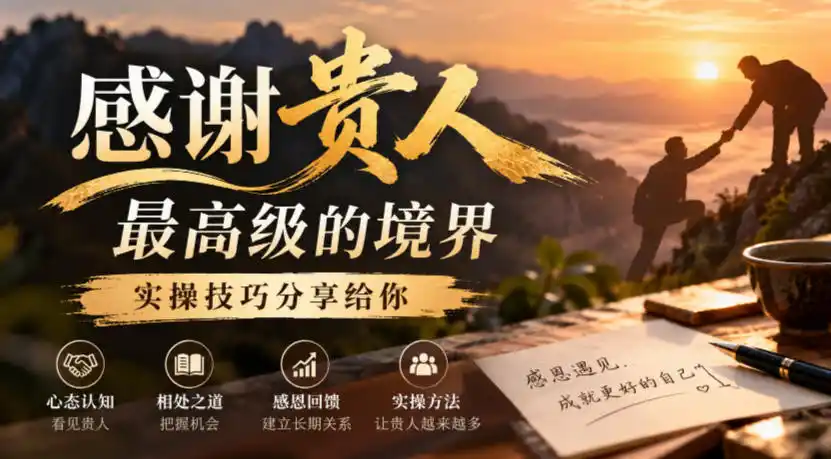 某公众号付费文章:感谢贵人最高级的境界,实操技巧分享给你