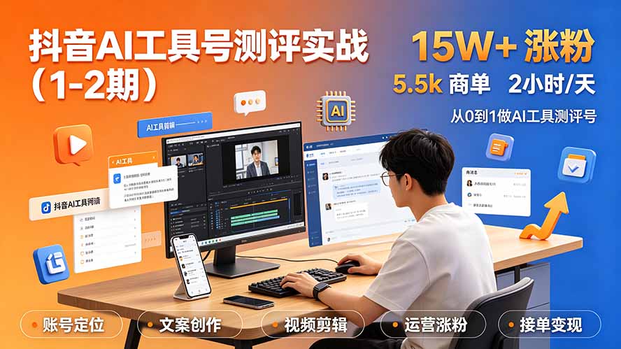 抖音AI工具号测评实战(1-2期-二当家网创资源站