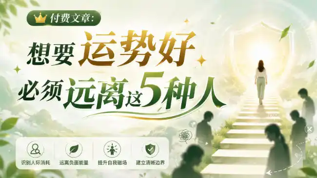 付费文章:想要运势好,必须远离这5种人