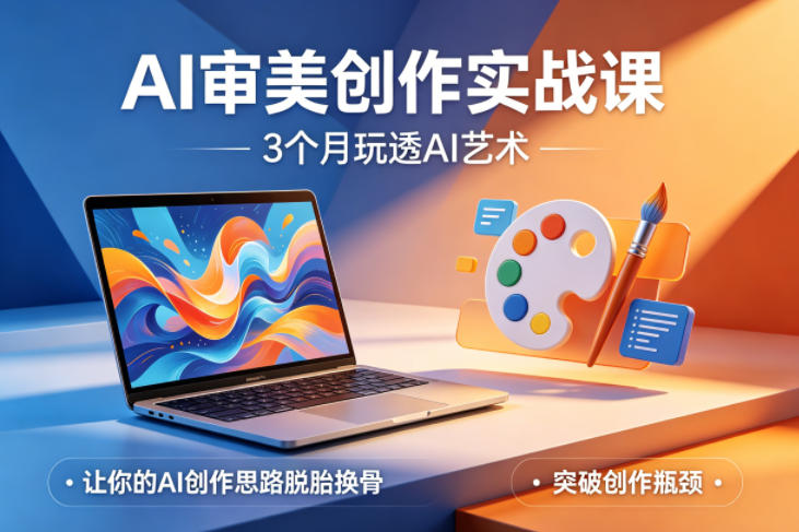 AI审美创作实战课，3个月玩透AI艺术，让你的AI创作思路脱胎换骨，突破创作瓶颈(更新0617)-二当家网创资源站
