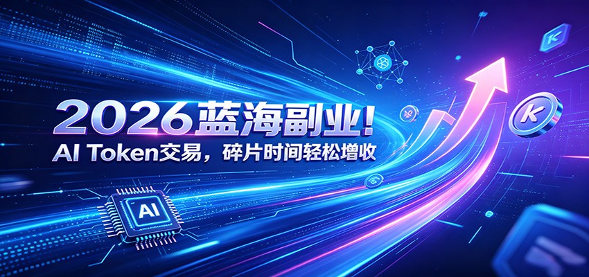 2026蓝海副业！AI Token交易，碎片时间轻松增收-二当家网创资源站