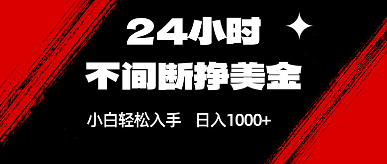 24小时不间断挣美金，小白轻松上手，日入1000+-二当家网创资源站