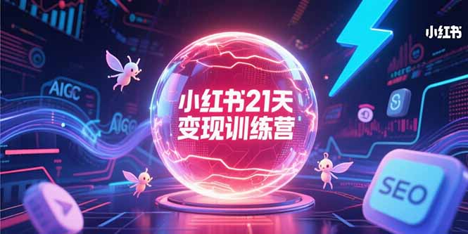 小红书21天变现训练营，AIGC工具高效应用，SEO优化核心技巧-二当家网创资源站