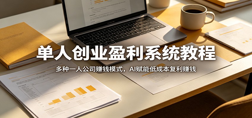 单人创业盈利系统教程：多种一人公司赚钱模式，AI赋能低成本复利赚钱-二当家网创资源站
