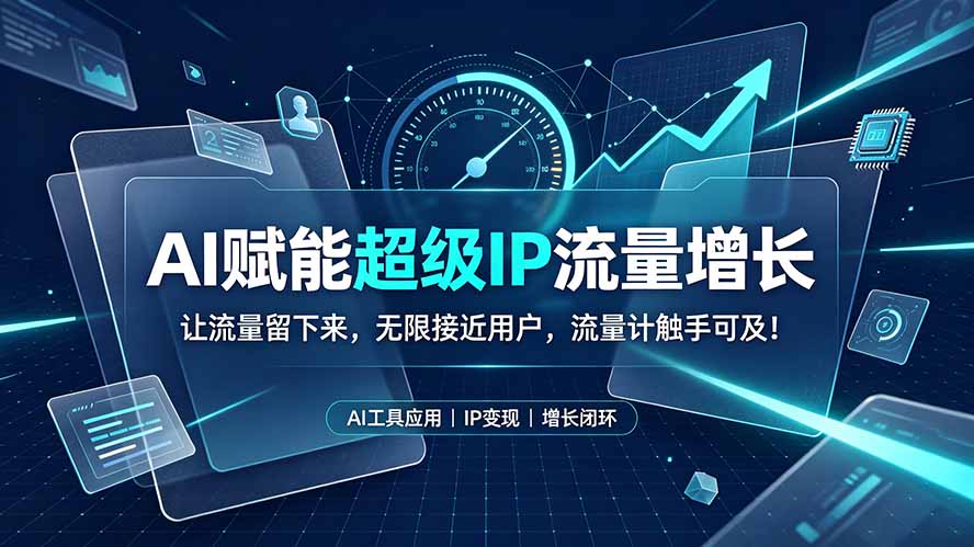 AI赋能超级IP流量增长：让流量留下来，无限接近用户，流量计触手可及！-二当家网创资源站