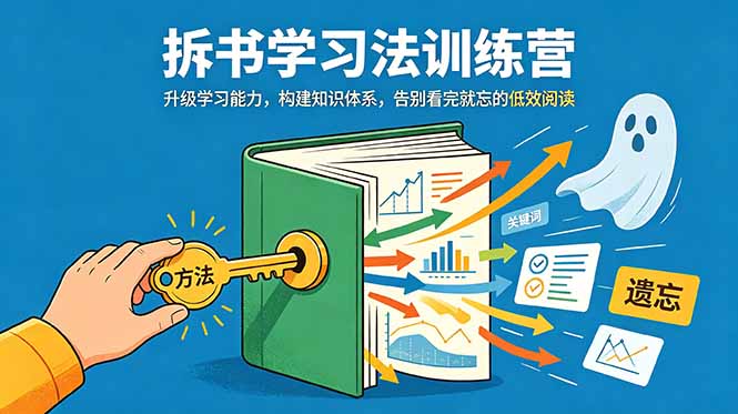 拆书学习法训练营,升级学习能力,构建知识体系,,告别看完就忘的低效阅读-二当家网创资源站