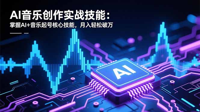 AI音乐创作实战技能:掌握AI+音乐起号核心技能,月入轻松破万-二当家网创资源站