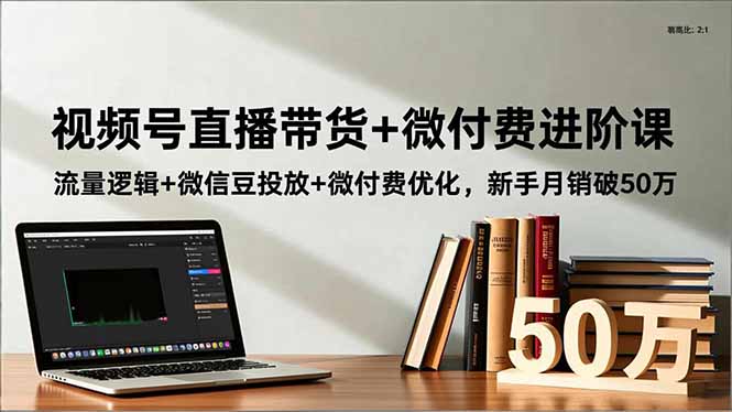 视频号直播带货+微付费进阶课：流量逻辑+微信豆投放+微付费优化，新手月销破50万-二当家网创资源站