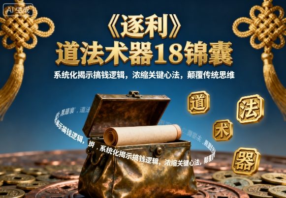《逐利》道法术器18锦囊，系统化揭示搞钱逻辑，浓缩关键心法，颠覆传统思维-二当家网创资源站