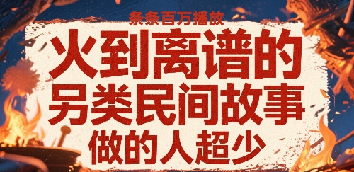 火到离谱的另类民间故事，条条百W播放，做的人超少-二当家网创资源站