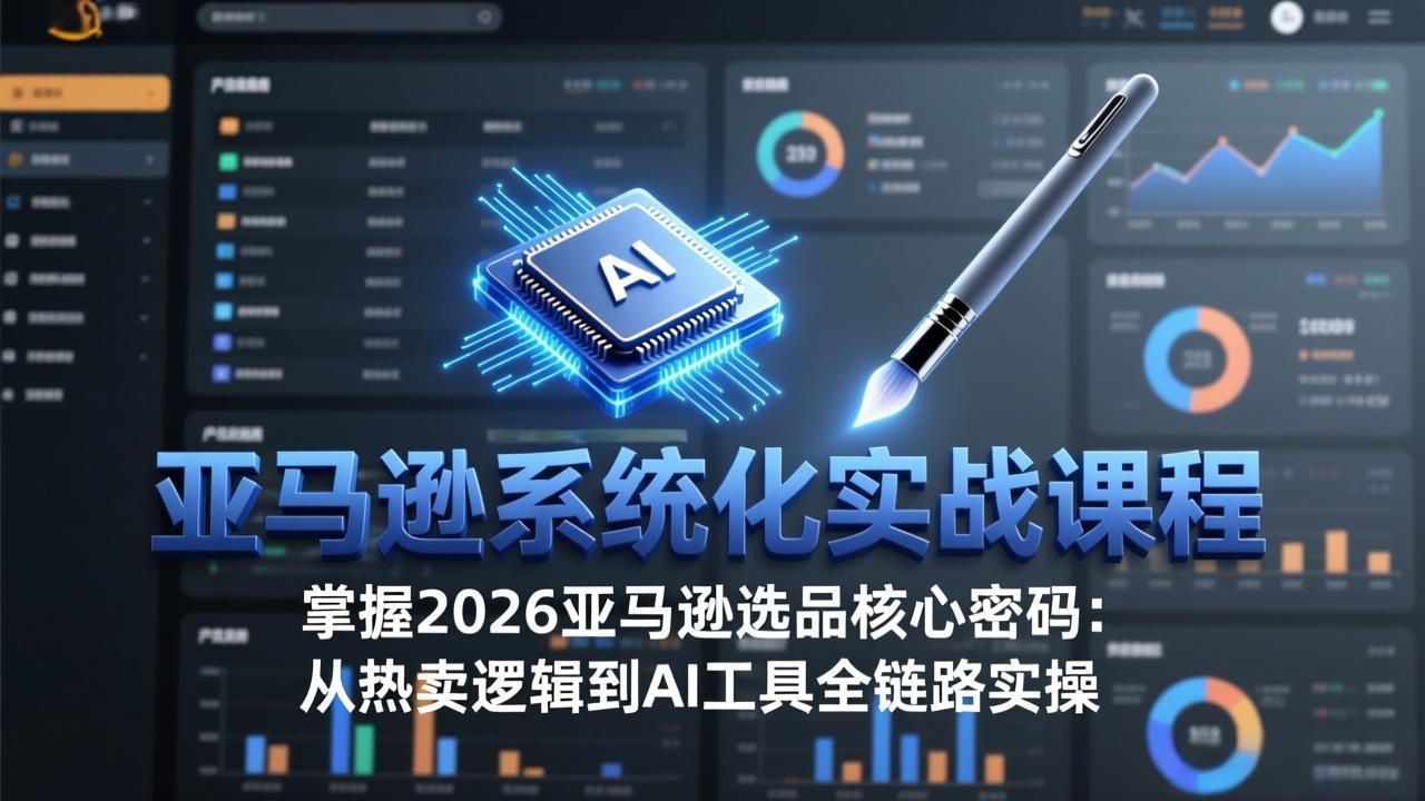 亚马逊系统化实战课-更新3月：2026最新选品方法论，从热卖原因分析到AI作图，提升选品成功率-二当家网创资源站
