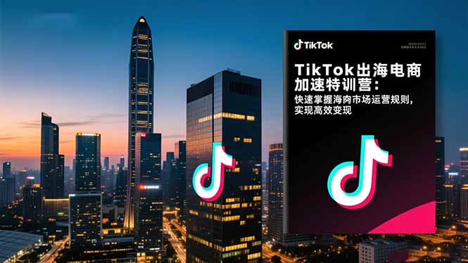 TikTok出海电商加速特训营：快速掌握海外市场运营规则，实现高效变现-二当家网创资源站